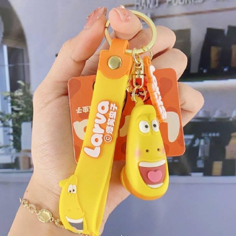 Larva Toy Keychain Schoolbag Decorative Pendant Pvc Material Children Gifts