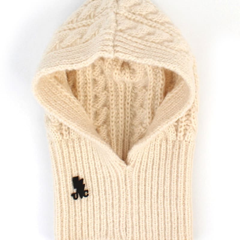 Universal chemistry Twist Knit Ivory Balaclava
