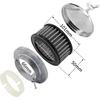 KIPA Chrome Air Cleaner Filter 4" X 2" Assembly Fits For Carburetor With 2 5/8" Or 2 5/16" Neck Diameter Washable 7151 4354 1489 6475 4790