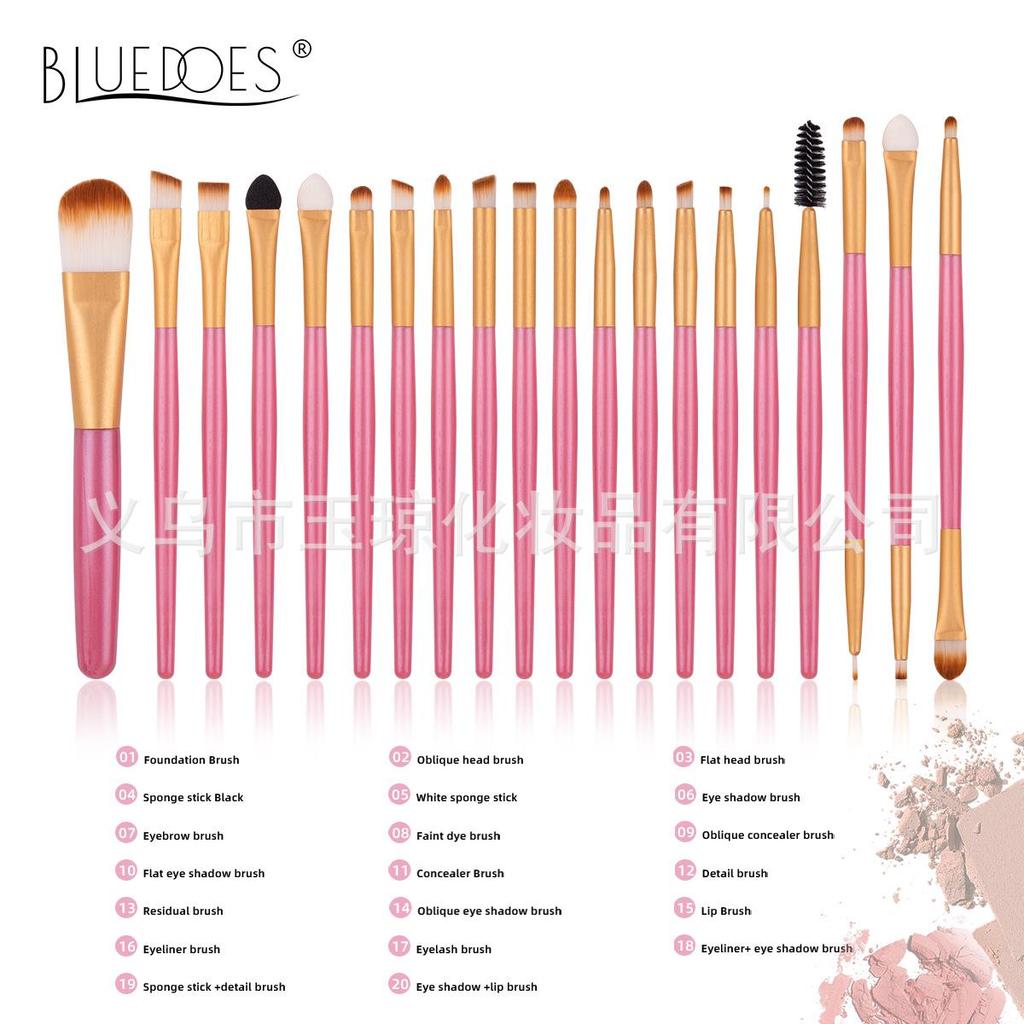 33-Piece Makeup Brush Set with Super Soft Beauty Sponge and Eyeshadow & Foundation Brushes