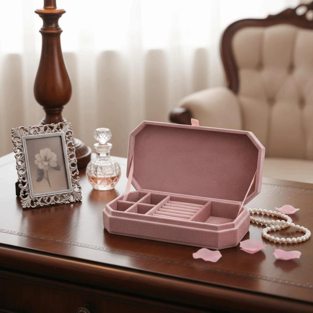 Bracelet Earrings Jewelry Packing Bag Large Capacity Square Jewelry Box Velvet Jewelry Holder  Gift