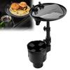 Jeyaic Car Drink Holder with Multifunctional Cup Stable Easy Black Tray, 2-in-1 Holder, Non-Slip, Storage, Installation,