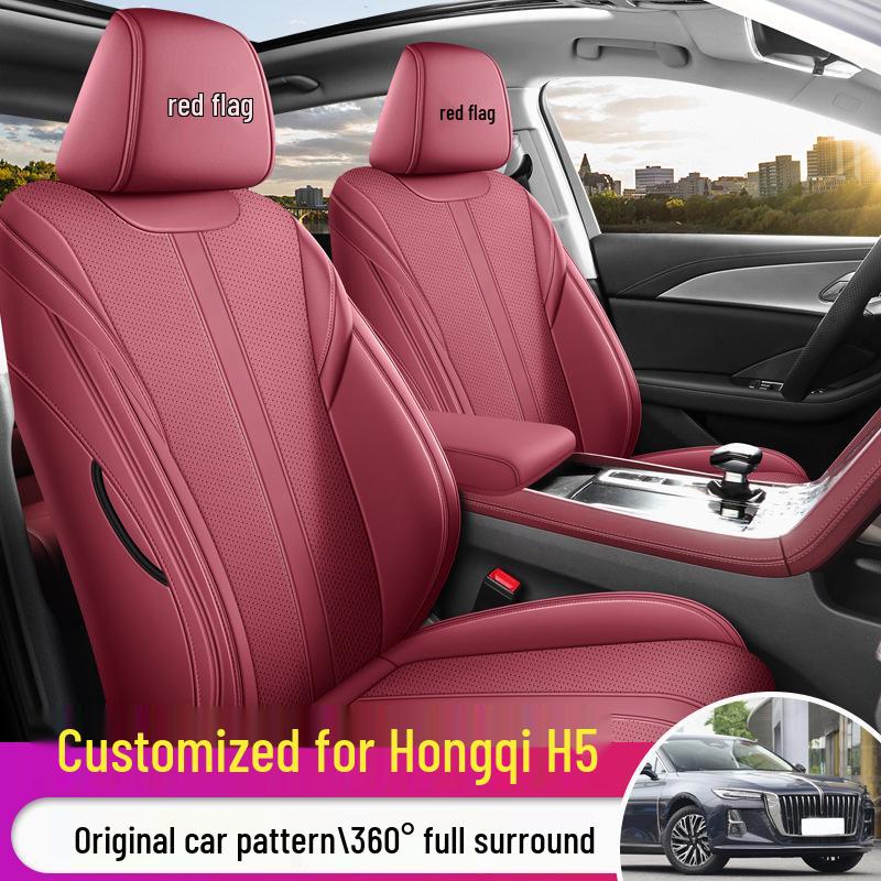 Hongqi H5 Universal Full Leather Car Seat Cushion for All Seasons, New Model, Five-Seat Compatible