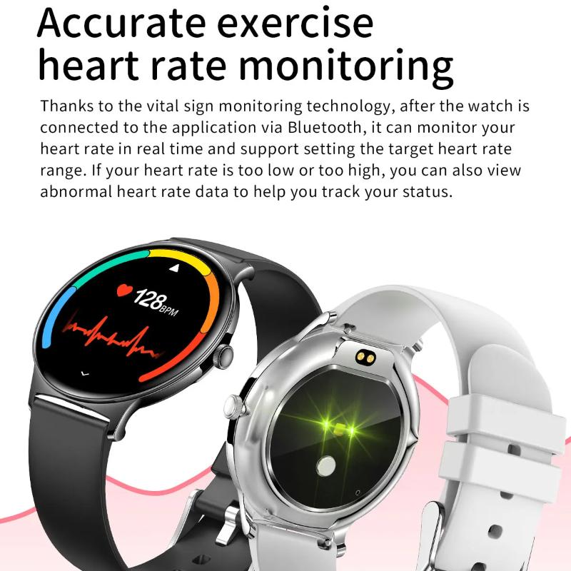 2025 Ny Smartklokke for Kvinner Gave 1,43 Tommers Full Touchskjerm Sports- og Treningsklokker Bluetooth-samtaler Digital Smartklokke Damer