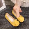 Large Size Women's Ballet Flats 2025 Summer New Bow-knot Soft Sole Vintage Casual Shoes Lightweight Comfortable Women Loafers