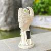 Solar Powered Angel Resin Garden Statue Outdoor Decor Patio Yard Home Decoration Floral Fairy Sculpture