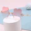 Trendy Children's Flower Rimless Sunglasses Uv Protection With Cute Decorations Sun Protection Glasses 6001
