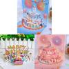 Handmade Kraft Paper Popup Birthday Card With Fireworks Sound For Celebrations