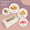 10pcs Cookie Boxes White Bakery Boxes with Window Treat Boxes Present Boxes for Roll Cakes Desserts Muffins Donuts Candies and Pastries