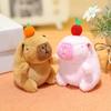 Soft Fabric Capybaras Plush Keychain with Music Box Cartoon Animal Character Backpack Charm Unique Accessory for Bag