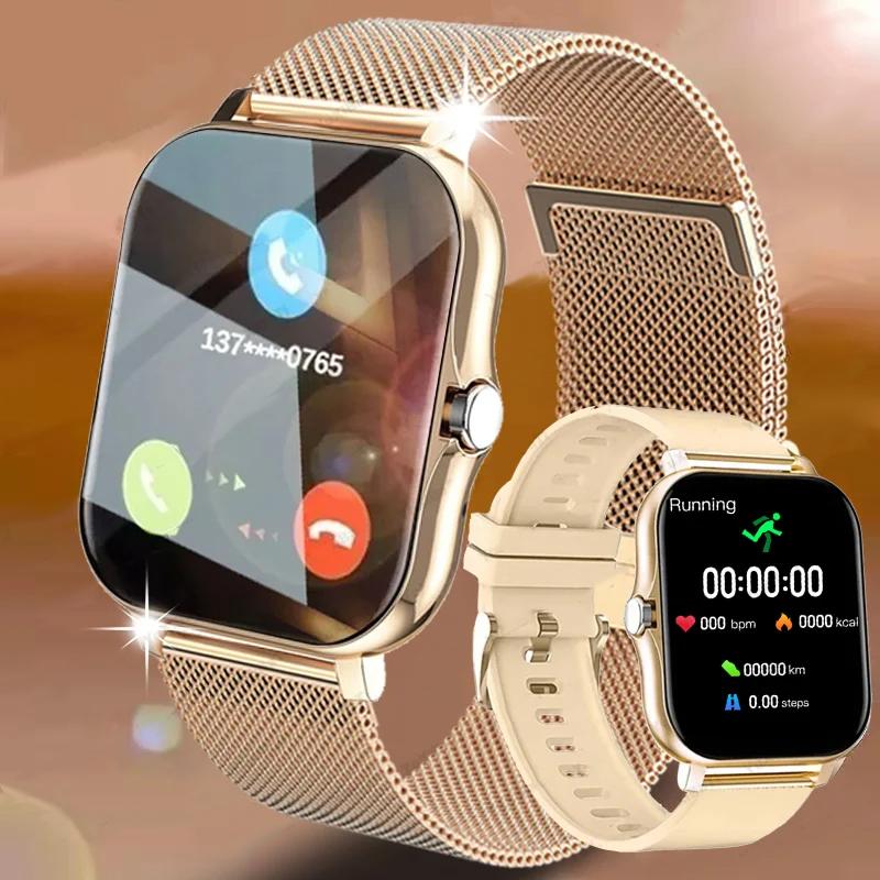 2024 Ceas inteligent pentru femei Bărbați Ecran color Full Touch Bluetooth Apel Brățară inteligentă Life Waterproof Fitness Tracker Smartwatch