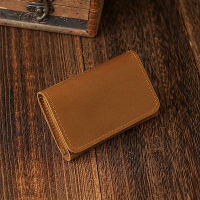 Porte-cartes pour homme en cuir véritable, porte-monnaie, mini-pochette pour femme, porte-monnaie fin pour homme, petit portefeuille