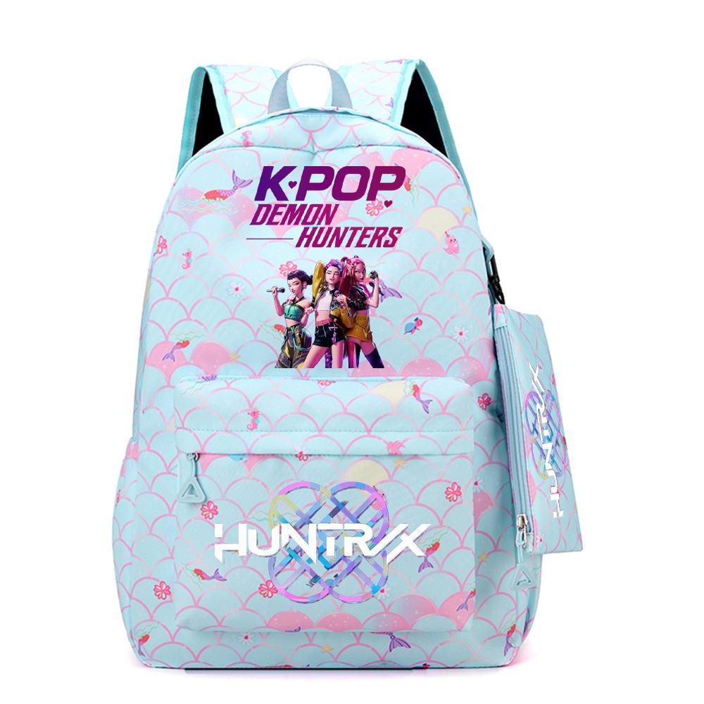 3 Stück/Set Anime Niedlich Kpop Bedruckter Rucksack Handtasche Federmäppchen für Teenger Studentin Student Junge Schultasche Kinder Schultasche Große Kapazität Reisetasche Geschenk