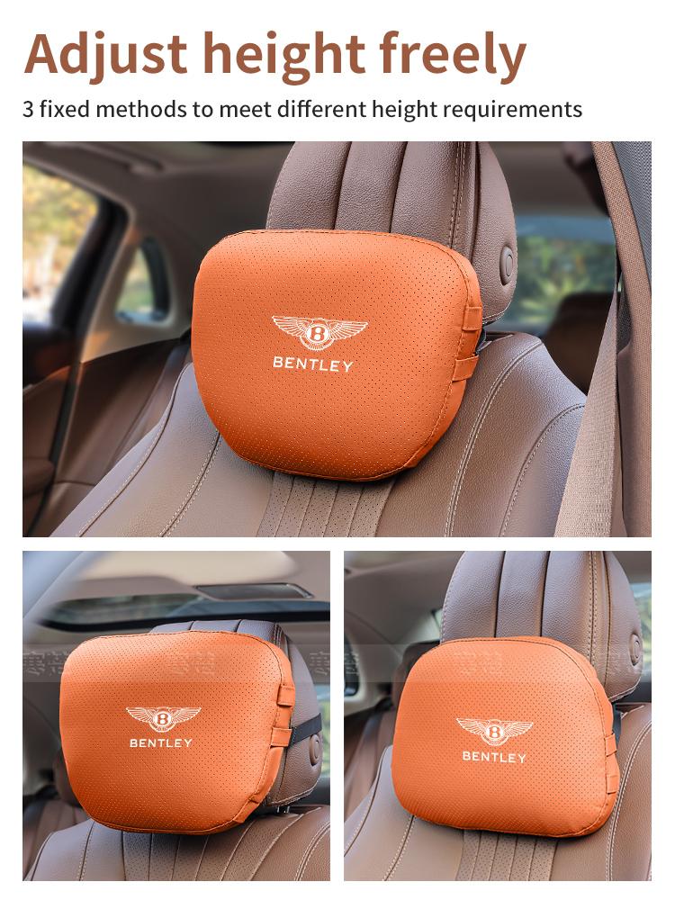 For Bentley Continental GT MULLINER Bentayga Flying Hurtling Spurlogo Car Headrest Neck Support Lumbar Cushion Soft Neck Pillow