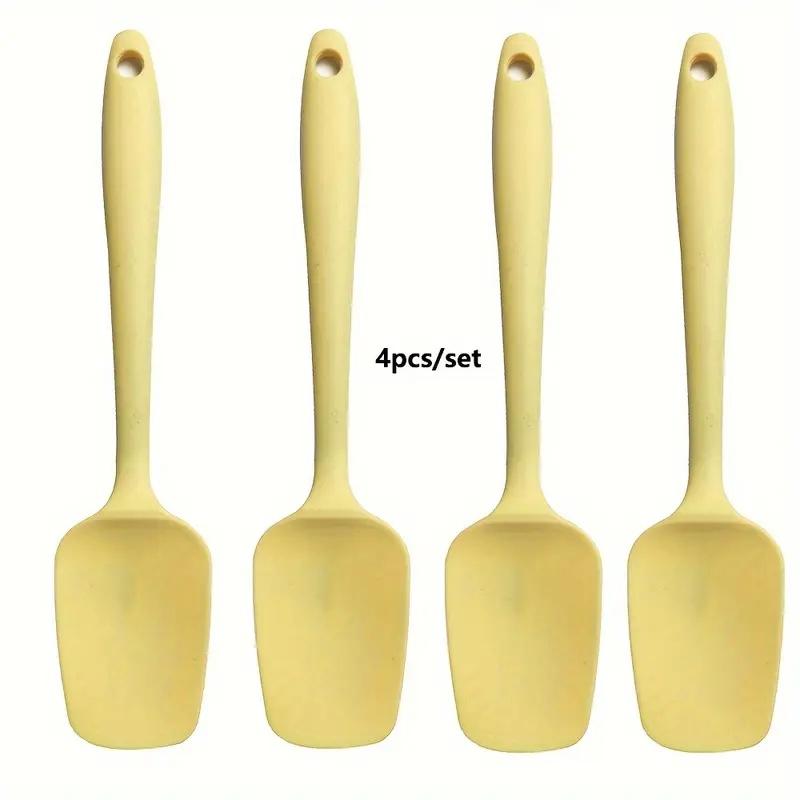 4pcs Cream Spatula and Mixing Spoon Set Kitchen Cooking Mixing Baking Spatula, Suitable for Non-stick Cookware