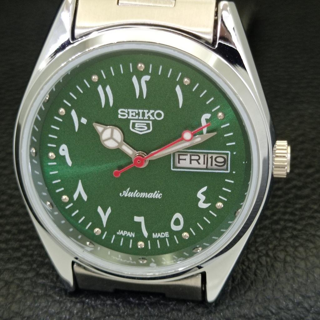 REFURBISHED SEIKO 5 AUTOMATIC 6309A VINTAGE JAPAN MENS GREEN WATCH a441281-4 Sk-a441281