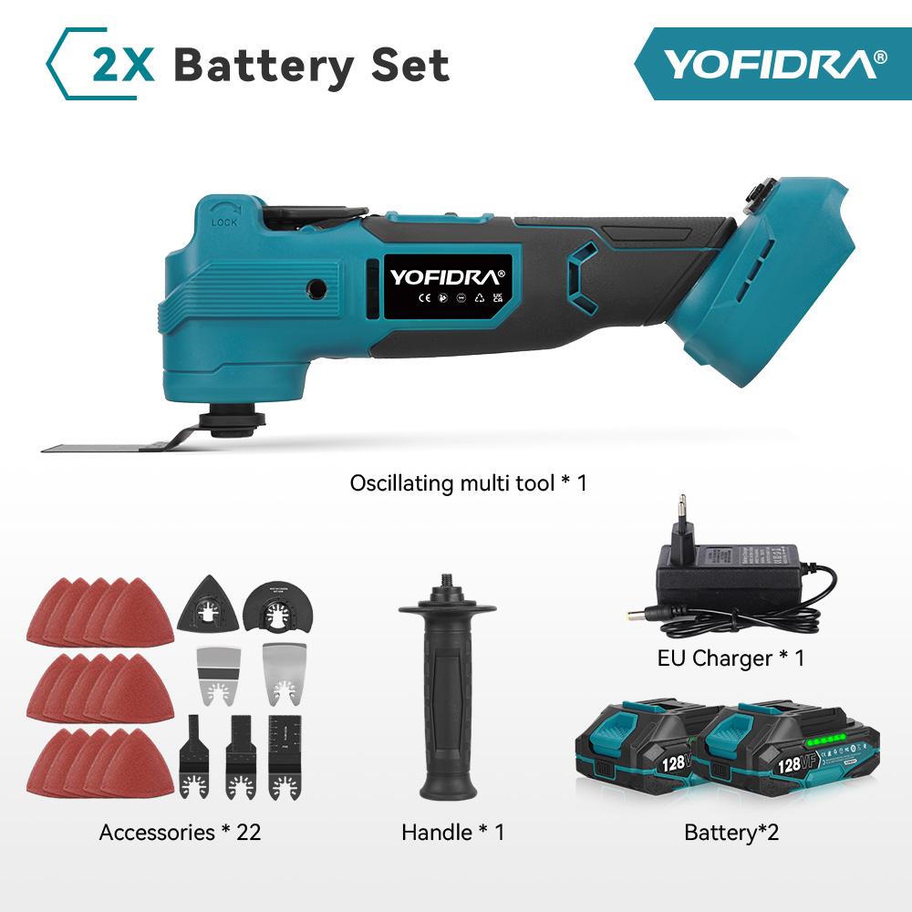 Yofidra Brushless Quickrelease Oscillating Tool 20000OPM Electric Saw Trimmer Woodworking Power Tool For Makita 18V Battery Pin
