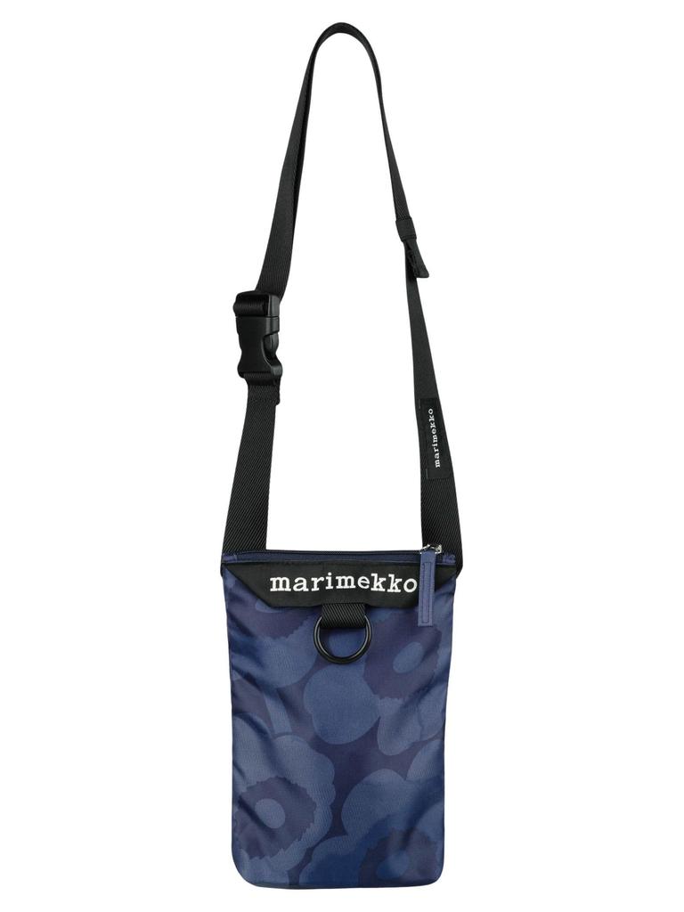 Marimekko Neat Phone Pocket Unikko Shoulder Bag, Women's, 52152254294378, Dark Blue X Blue