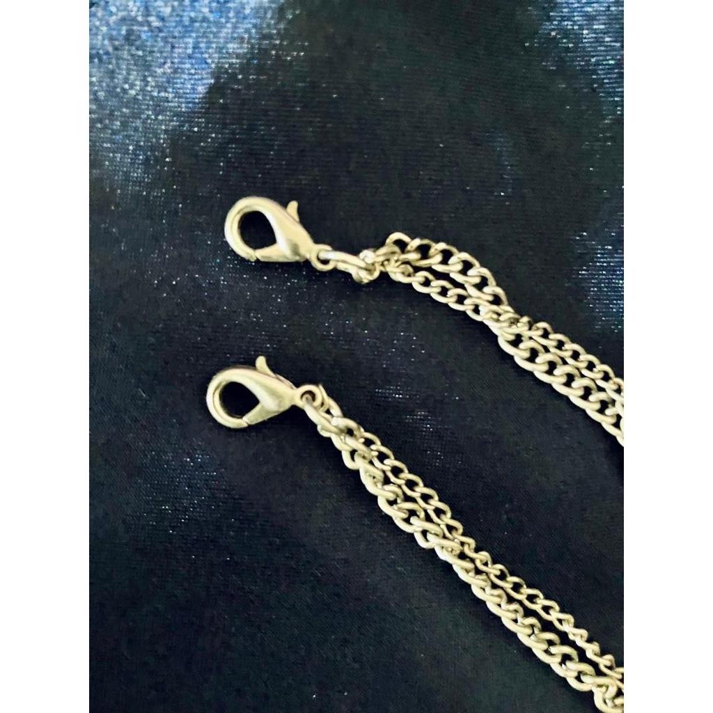 Used Pearl chain necklace approx. 9mm total length approx. 46cm 2 way chain hook pendant vintage