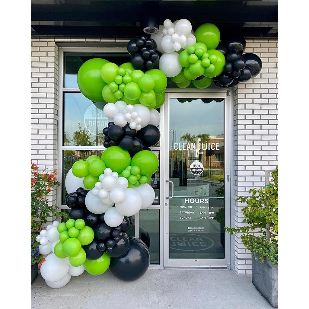 148Pcs Green Balloons Different Sizes Light Green Balloon  Baby Shower Birthday Balloons Jungle Dinosaur Theme Party Decorations