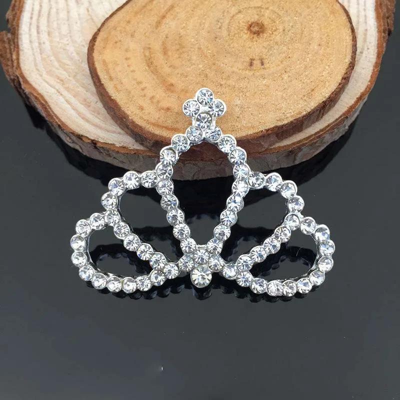 Engood 30Pcs Crown Rhinestone Buttons Sewing Trim & Embellishments Craft Buckles for DIY Hair Child Headband Accessories HZ29