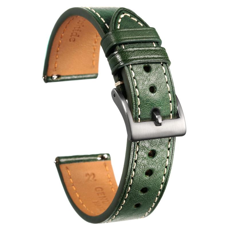 Uhrenarmband HEMSUT Italien Echtes Rindsleder Uhrenarmband Für Herren Vintage Weich Wickel Handgefertigt Leder Uhrenarmbänder Schnellverschluss 22mm18mm20mm