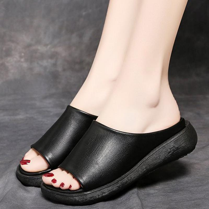 womens slippers leather sole