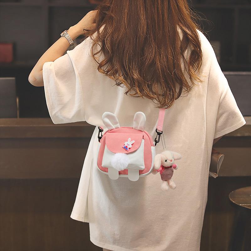 Сумка женская сумка весна осень и зима новая сумка-мессенджер милая маленькая свежая девушка Харадзюку мультяшная холщовая сумка