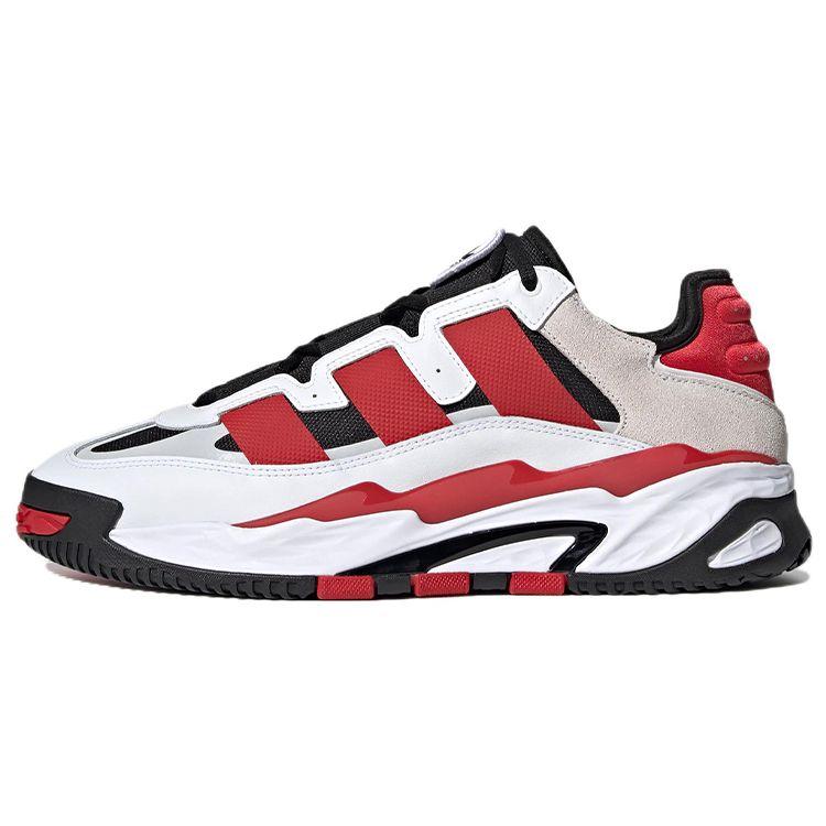 Adidas Originals Niteball Leather Sports Casual Slip-Resistant Durable Low-Top Lifestyle Shoes Unisex Sneaker Red White FY7992