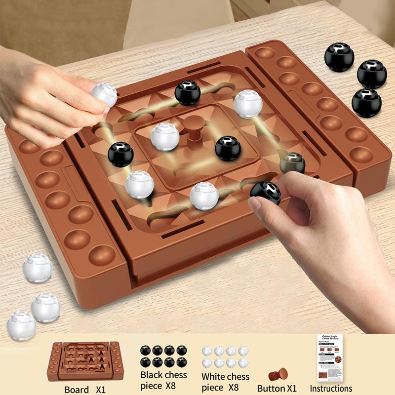 Interactive Touch Flip Black White Chess Parent-Child Intelligent Tabletop Board Games Montessori Track