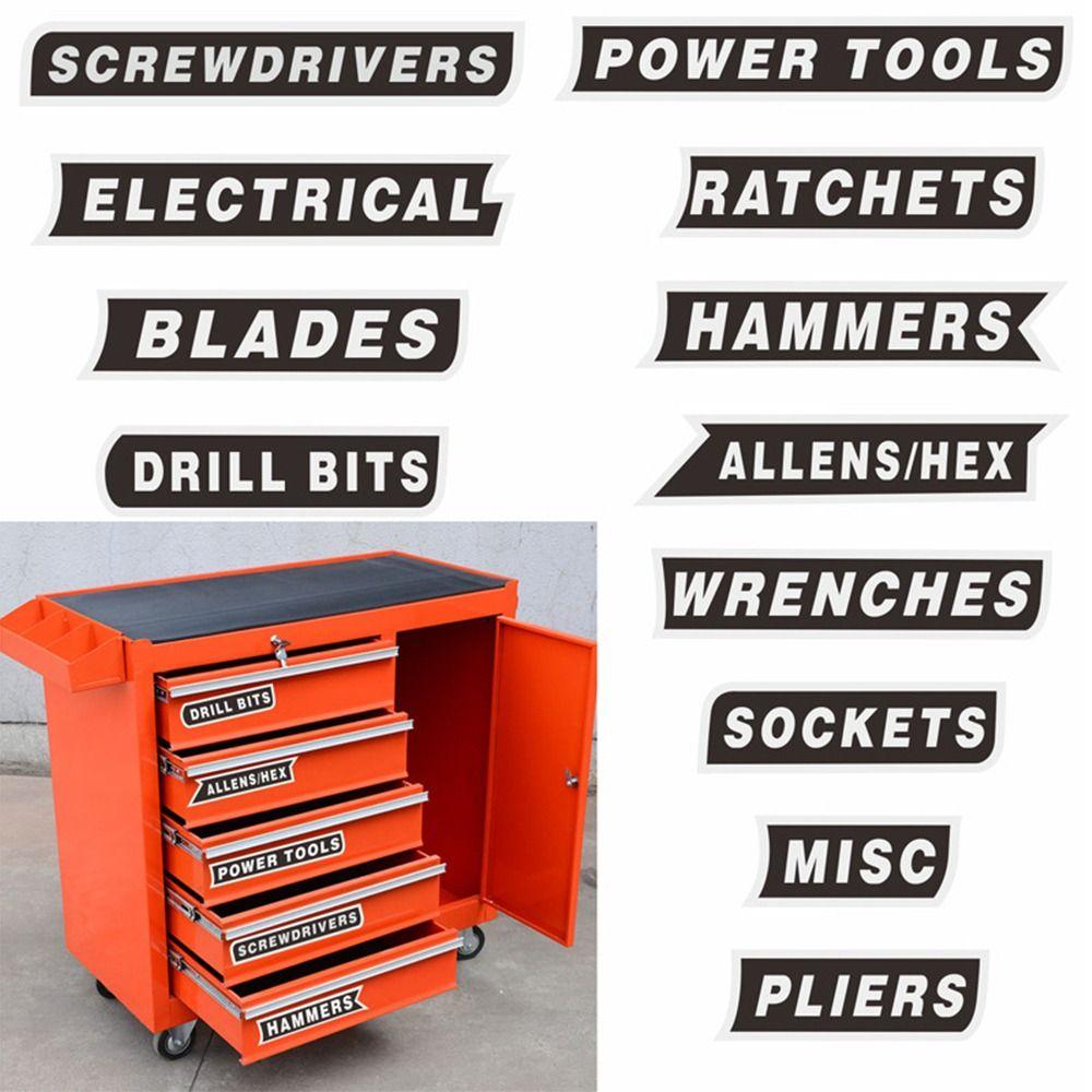 PVC Magnetic Toolbox Labels Easy Identification Tool Box Labels New Reusable Tags  General Tool Box