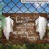 2D Flach, 1 Stück "Ein kleines bisschen Himmel in unserem Zuhause" Aluminium Metall Wanddekor Schild - 8"x12" Gedenkdekoration Trauer, Engelsflügel & Schmetterling Wand