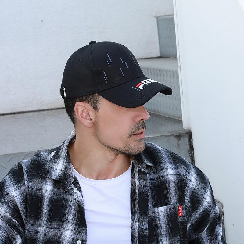 Versatile baseball cap new brim embroidered meteor hat top sun protection casual sunshade fashion cap