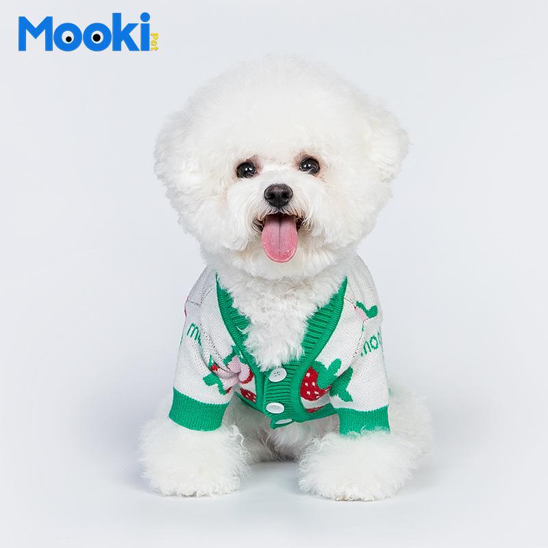 

Mookipet Одежда для домашних животных Одежда для кошек и собак Одежда для борьбы с домашними животными Бимедведи Свитера для домашних животных Клубничный кардиган