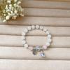 Faux Crystal Moonstone Women's Bracelet with Fu Character - Chic Niche Design and Perfect Birthday Gift