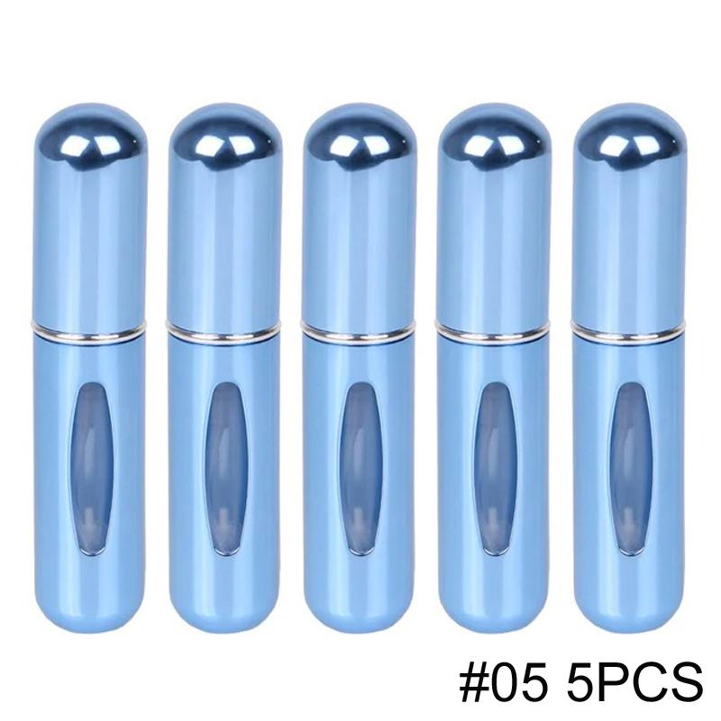 1/5/10PCS 5ml Portable Perfume Atomizer Mini Perfume Bottle Sample Spray Bottle Dispenser Cosmetic Travel Container