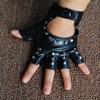 Punk Halloween Driving Pu Leather Mittens Fashion Accessories Rivets Gloves Fingerless Gloves