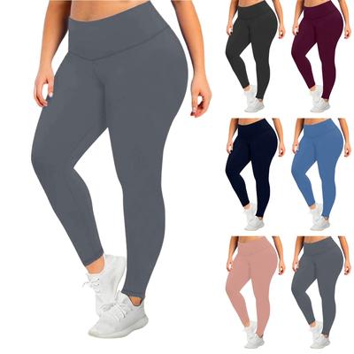 Women's Plus Size Color Butt Lifting Workout Leggings