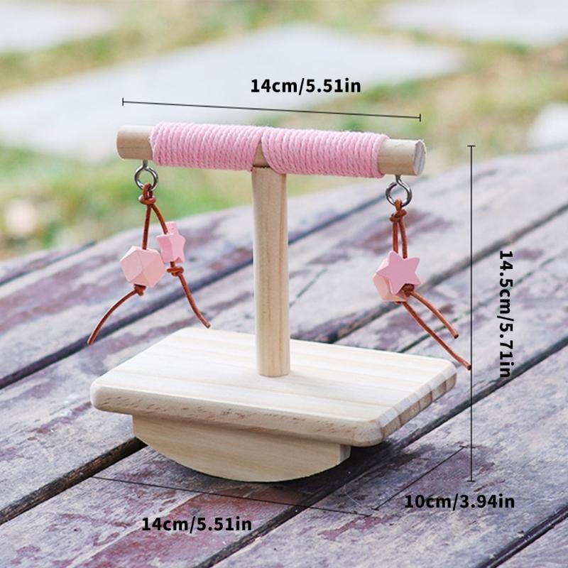 MultiPurpose Bird Activity Perch Toy Wood Rocking Stand Toy For Climbing Chewing And Engagement Play Parrots Exercie Toy