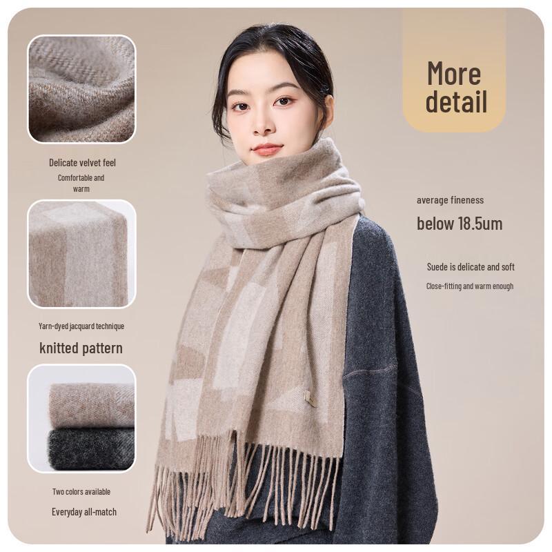 JIUMU Women's Pure Wool Scarf & Shawl