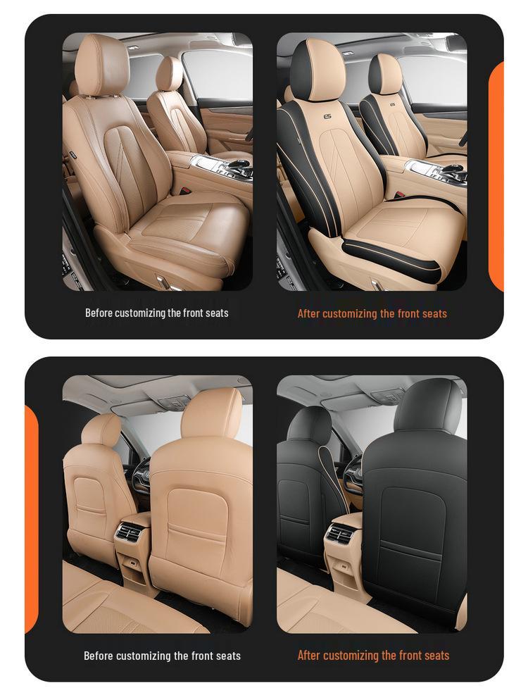 Thunder E5 Universal Leather Car Seat Cushion (New Model, Five-Seat, All-Season)
