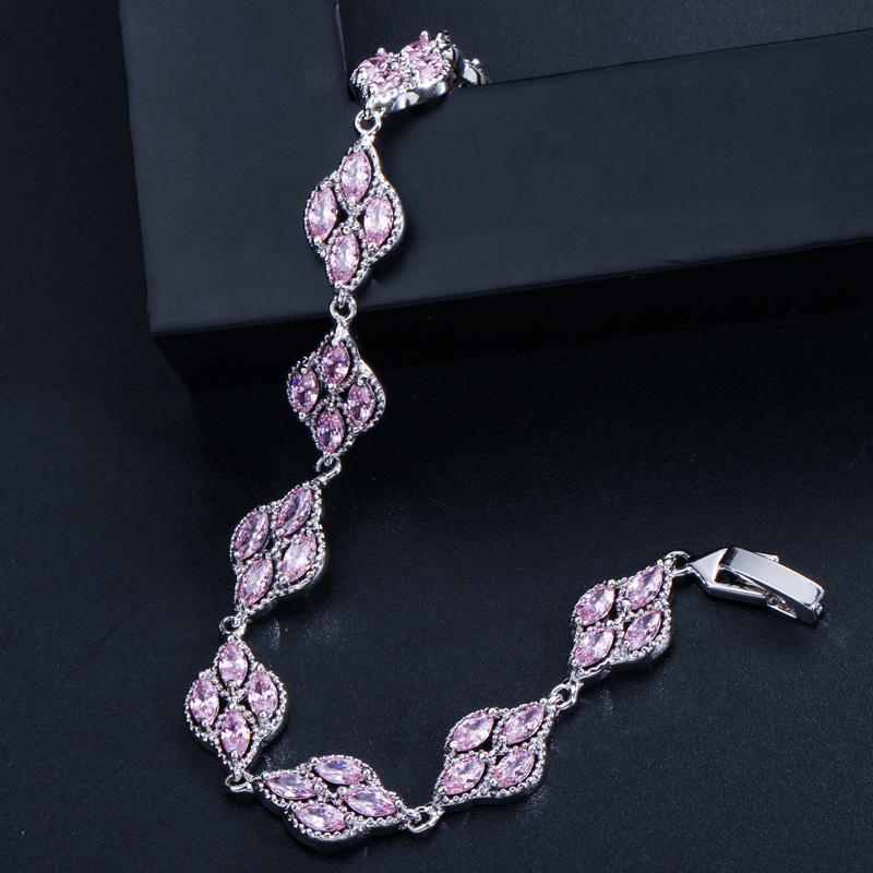 S0126 Wind Hand Jewelry, Full Of 3A Zircon Simple Bracelet Multi-Color Optional