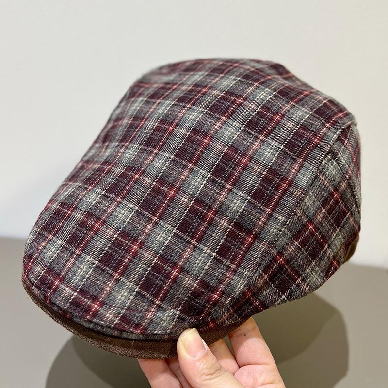 British style retro forward hat women spring and autumn versatile anti-wearing beret fashion big head circumference show face small hat trend