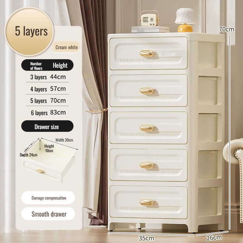 Home Storage Cabinet Multi-layer Drawer Storage Cabinet Snack Toys Chest of Drawers Bedside Table Plastic Storage Cabinet