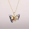Butterfly Pendant Necklace for Women Fashion Party Daily Cute Animal Accessories Inlaid Bright CZ Versatile Lady Jewelry