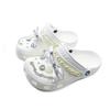 Crocs Classic clog Silver Butterfly Bead Curtain Niche Design Travel Beach Fashion Trend EVA Hole Shoes Unisex White