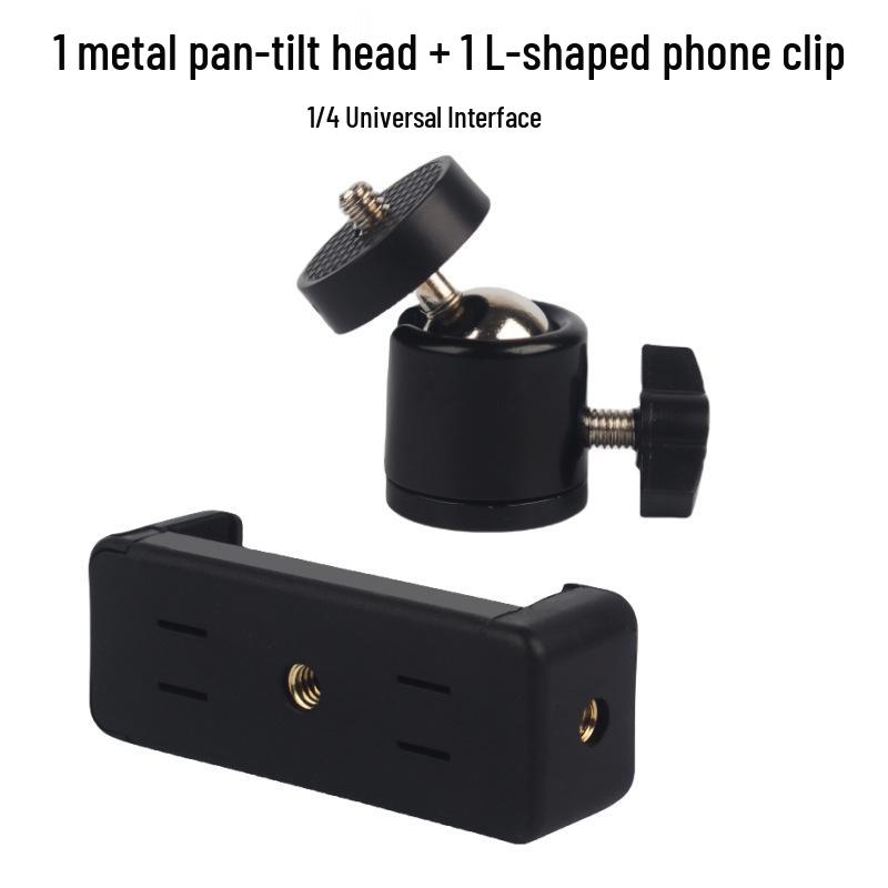 Universal Phone Clip & Tripod Stand with Rotating Head and Horizontal/Vertical Positioning