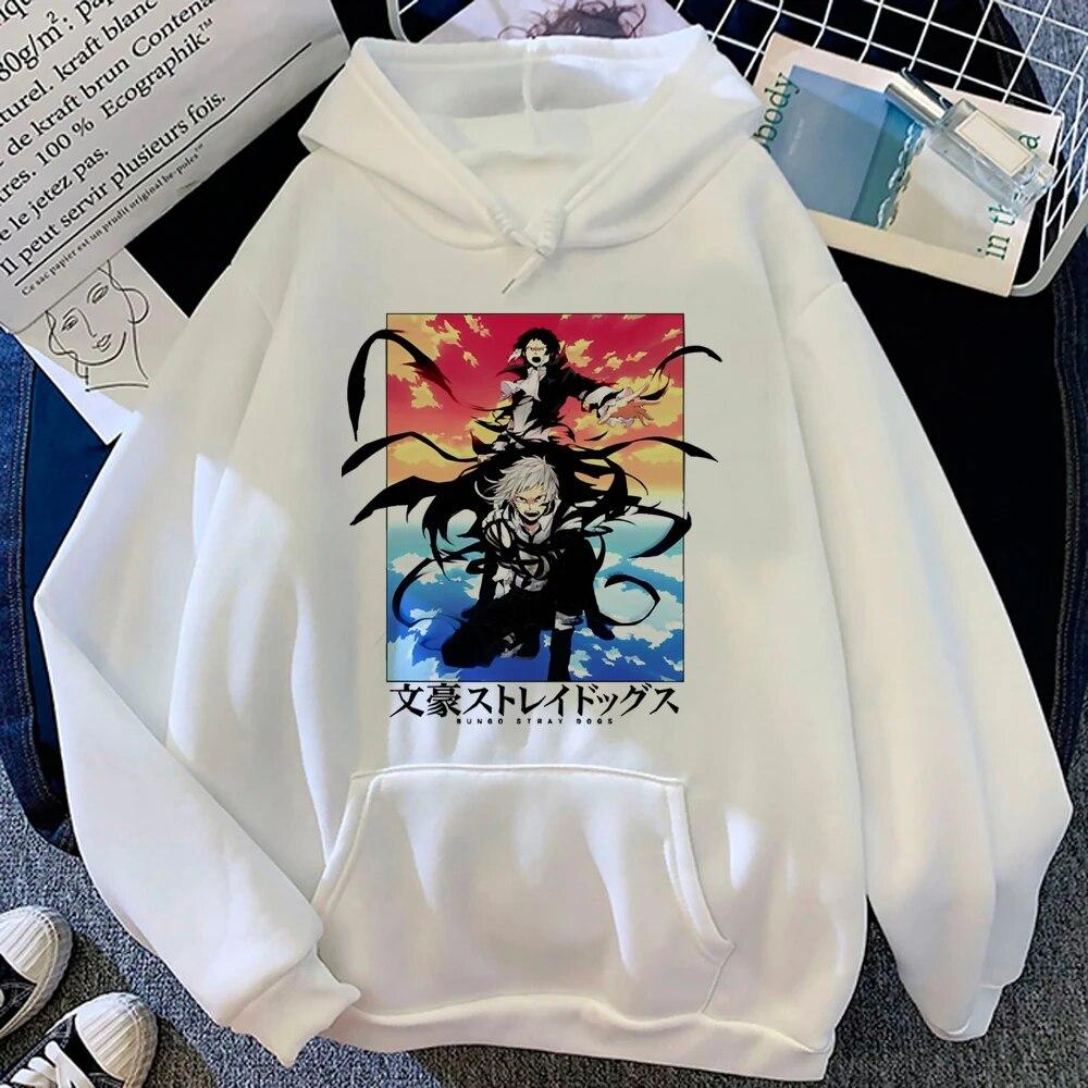 Bungou Stray Dogs hoodies women streetwear Fleece hoddies Hooded Shirt women anime Hood Unisex