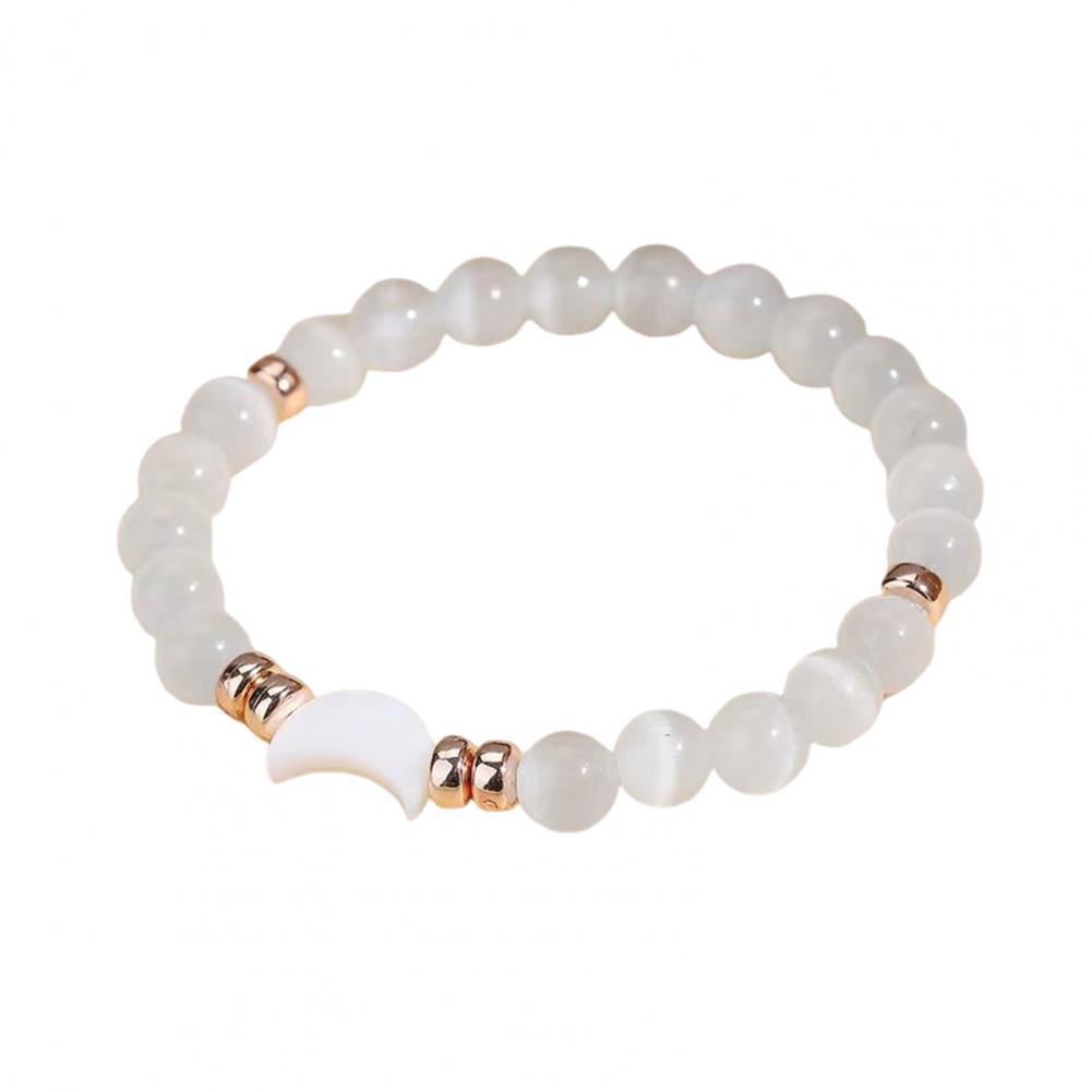 Quartz Jewelry Moon Phase Bracelet Moon Phases Faux Bracelet Adjustable Natural Protection Beaded Bracelet Anxiety Stress Relief