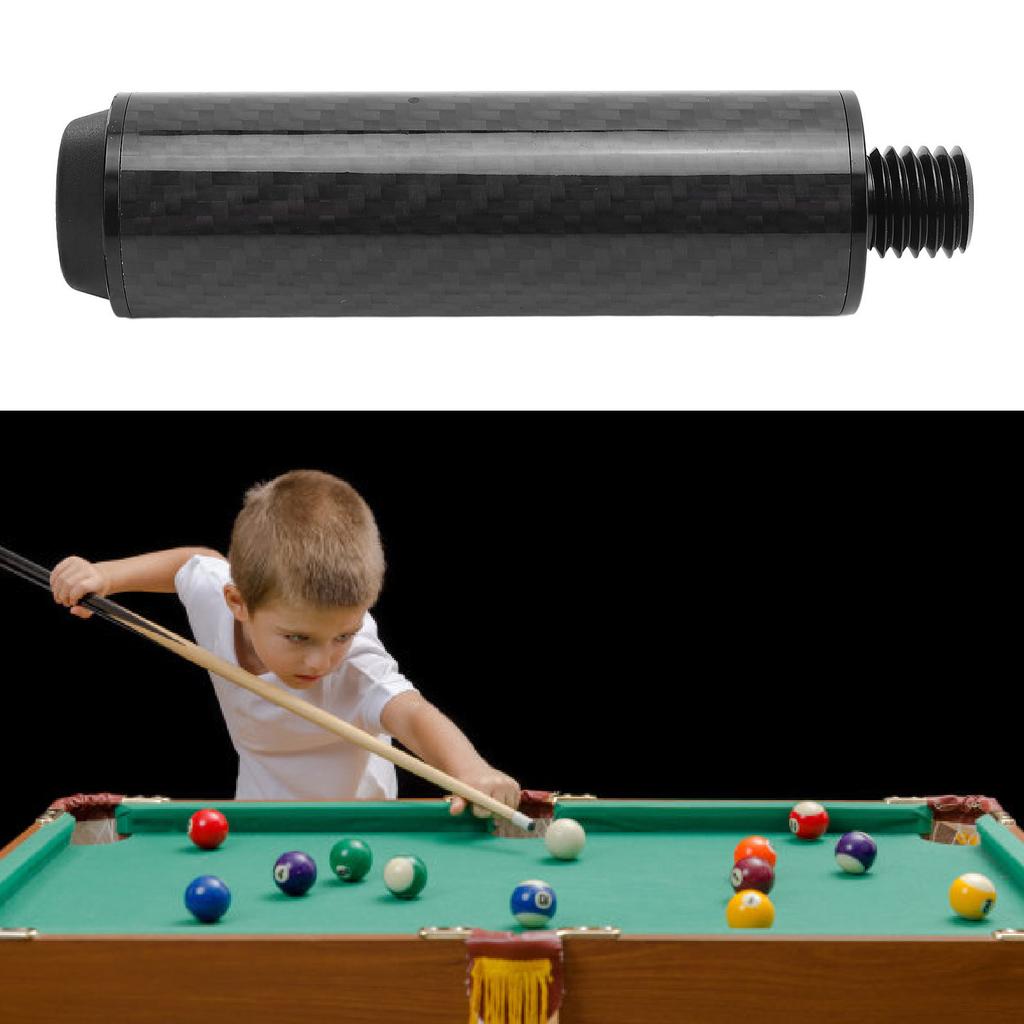4 Inch Carbon Fiber Billiard Pool Cue Extension Pool Cue Extender with Rubber Bumper